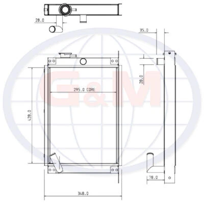 Radiator for GIANT Mini Excavator 262S04038 11948 - Image 1 of 2