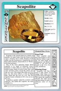 Scapolite #14.06 - Gems & Gemstones - Treasures Of The Earth Grolier Card - Picture 1 of 1