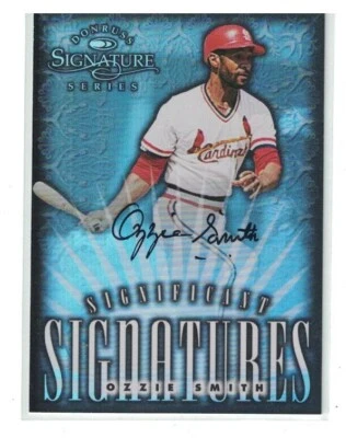 OZZIE SMITH Donruss 1998 Certified Autograph Card St. Louis Cardinals HOF Auto - Image 1 of 2