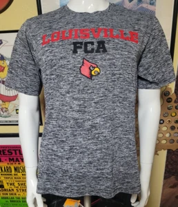 Louisville Cardinals FCA Christian Athletes Performance T Shirt Medium Nice - Picture 1 of 5