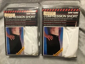 NEW 2 pairs SAFEGARD Youth White Compression Shorts *Youth Regular Waist 22”-26” - Picture 1 of 5