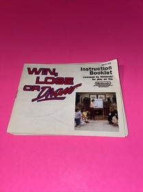 Nintendo NES - manual only for Win, Lose or Draw - original, authentic