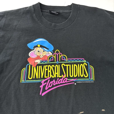 环球影城衬衫 Fievel Goes West An American Tail 80 年代动漫复古 XL — 第 1/4 张图片