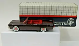 Century #14 1965 LINCOLN CONTINENTAL CABRIOLET brown white metal 1:43 bw - Picture 1 of 10