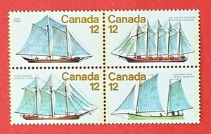 Canada Stamp #747a (744-747) "Sailing Vessels" Se-tenant BLK4 MNH 1977 - Picture 1 of 1