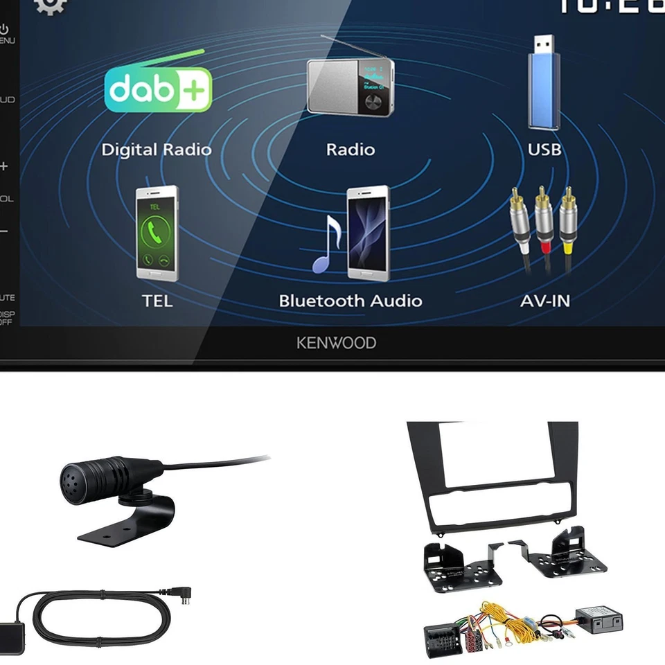 Kenwood 2DIN DAB Autoradio für BMW 3er automatische Klima mit Canbus