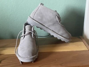 Bearpaw Womens Skye Gray Suede Ankle Chukka Boots Shoes 8 - Picture 1 of 10
