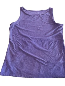 Eddie Bauer Travex Womens Tall XL Purple Geometric Tank Top Lightweight - Picture 1 of 6
