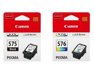 Genuine Canon PG-575 Black + CL-576 Colour Ink Cartridges FREE UK DELIVERY! VAT - Picture 1 of 3