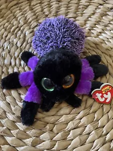 TY Beanie Boos Creeper the Spider Tarantula Plush Black Purple - Picture 1 of 2