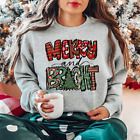 Christmas Sweatshirt for Women, Merry and Bright Sweatshirt, Holiday Sweatshirt