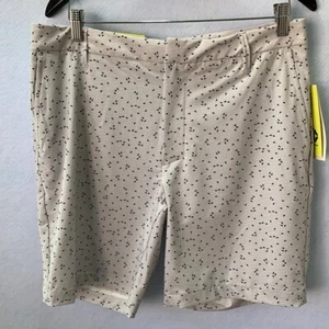 Off-White w/ Black Triangle Print Golf Shorts - Picture 1 of 11