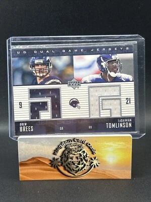 DREW BREES/LADAINIAN TOMLINSON ~ 2003 Upper Deck Game Jerseys Duals #DGJ-BT - Image 1 of 4