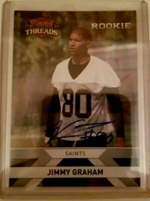 2010 Panini Threads Jimmy Graham Rookie Autograph Card Factory #223/499 MINT - Image 1 of 2