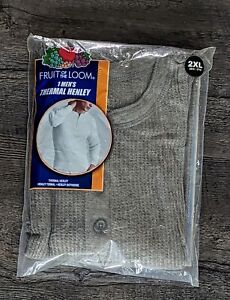 Fruit Of The Loom Mens Thermal Underwear Long Sleeve Shirt New Old Stock Sz 2XL