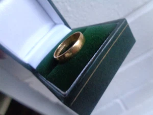 Vintage 22ct Gold Wedding Band Ring h/m 1960 Birmingham - size L - Picture 1 of 6