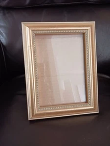 Gold Color Picture Frame 5 X 7 Plastic - Picture 1 of 8