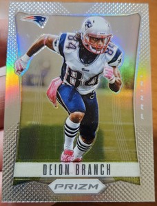 DEION BRANCH 2012 PRIZM PRIZMS FOOTBALL SILVER REFRACTOR RARE!!