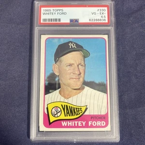 1965 Topps Baseball Whitey Ford PSA 4.5 - #330 - YANKEES - HOF - Picture 1 of 5