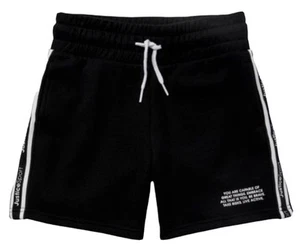Justice Girls Fleece Shorts Black Size 10 Drawstring Waist Pockets J Sport Logo - Picture 1 of 12