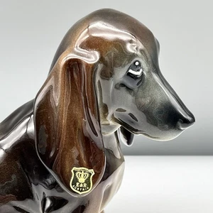 VTG XL GORGEOUS Keramos CHOCOLATE DACHSHUND Dog Figurine PORCELAIN Austria E&R - Picture 1 of 22