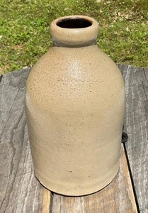 Antique Edmands & Co Salt Glaze Stoneware Jar Bottle Flared Lip Crock 9.25"H - Picture 1 of 1