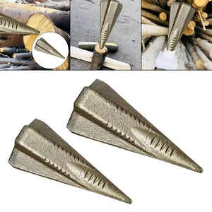 Manual 4-Way Log Splitter, Easy to Use, Rust-Proof Wedge Tool, Cone Shape, - Picture 1 of 14