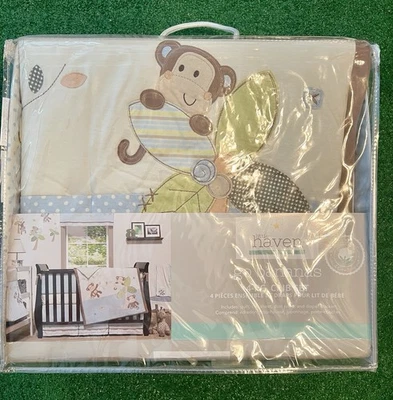 Little Haven Baby Juego de 4 piezas de ropa de cama para cuna Go Bananas NUEVO Foto 1 de 3