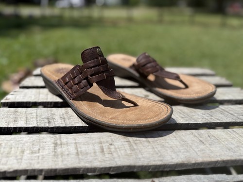 UGG Australia Jenaya 1007561 sandali marroni in pelle e gomma da donna taglia 8US 39EU