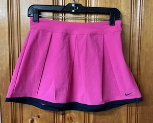 Nike Fit Dry plissierter Tennisrock Hot Pink Small - Bild 1 von 5