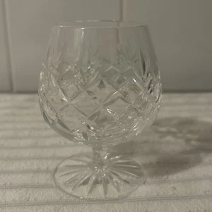 Small Cut Crystal Glass Brandy Cognac Balloon Snifter Glass 10cm High Vintage - Picture 1 of 24