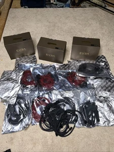 3 EVGA Red G2/P2/T2 Power Supply Cable Set, Individually Sleeved 100-CR-1300-B9 - Afbeelding 1 van 6