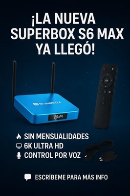 SuperBox S6 MAX Android 12 Smart TV Box 6K UHD Media Player New Sealed - Image 1 of 2