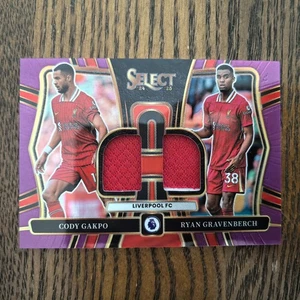 Ryan Gravenberch & Cody Gakpo 2024-25 Panini Select EPL Dual Swatches Relic /49 - Picture 1 of 2
