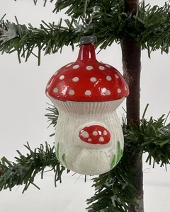 2434/25 1x alter Christbaumschmuck Weihnachtsschmuck Pilz - Picture 1 of 3