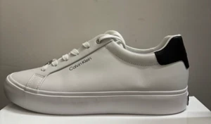 CALVIN KLEIN Vulc Lace Up Leather Trainers UK 7.5 US 10 EU 42 REF SF650* - Picture 1 of 6