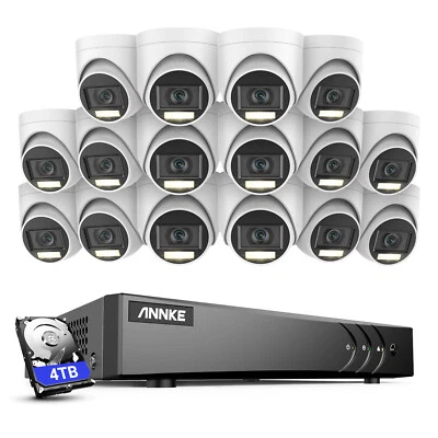 ANNKE 5MP Audio Security Camera System 16CH 5MP Lite DVR Color Night Vision IP67