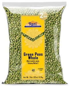 Rani Green Peas Whole, Dried (Marrowfat Peas, Vatana, Matar) 2lbs (32oz) - Picture 1 of 8