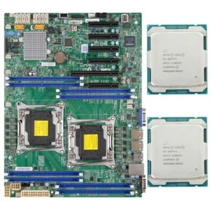 Supermicro X10DRL-i Server Motherboard + 2x Intel Xeon E5-2697 V4 CPU Processor - Picture 1 of 3