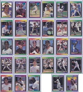San Diego Padres 1989 Donruss Baseball Team Set 29 Cards includes DK and MVP - Picture 1 of 13