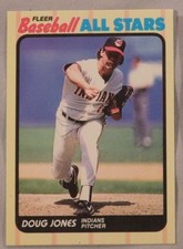 1989 Fleer Baseball All-Stars Doug Jones Cleveland Indians Baseball Card