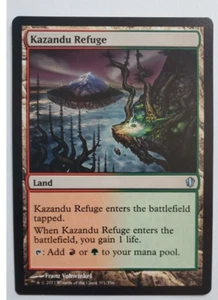 MTG Magic The Gathering Kazandu Refuge Land Card Commander 2013 - Picture 1 of 2