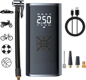 Tire Inflator Portable Air Compressor with Digital Pressure Gauge, Rechargeable - Picture 1 of 12