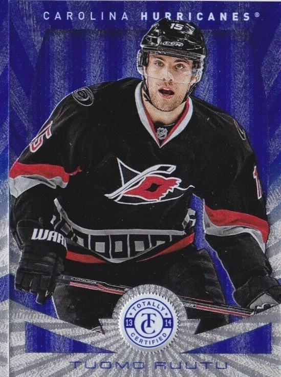 13-14 Totally Certified Tuomo Ruutu /50 Platinum BLUE Hurricanes 2013 - Image 1 of 1