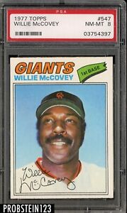 1977 Topps #547 Willie McCovey San Francisco Giants HOF PSA 8 NM-MT