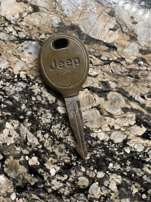 Llave de puerta de encendido Jeep gris y cromada OEM - original de fábrica - usada Foto 1 de 2