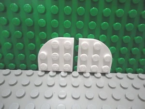 Lego 2 White 3x3 base plate with rounded corner NEW - Picture 1 of 1