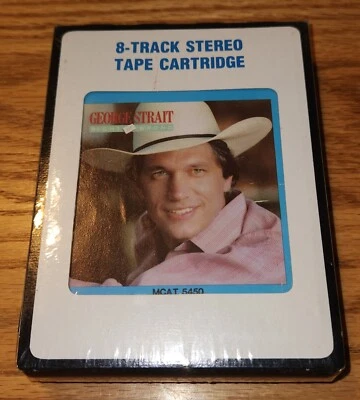Sealed George Strait "Right or Wrong" 8 Track Tape, 1983 80 Proof Bottle - Bild 1 von 4