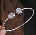 Sterling silver Moonstone Healing Bracelet Natural Stone Bangle Jewelry,