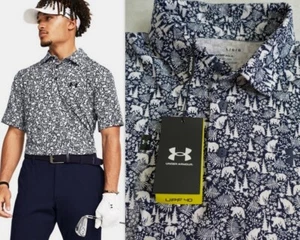 NUEVO CON ETIQUETAS UNDER ARMOUR Golf UPF 40 UA Polo Estampado Playoffs 1378677 Tallas L/XL - Imagen 1 de 12